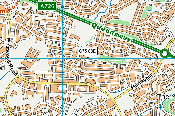 G75 8BE map - OS VectorMap District (Ordnance Survey)
