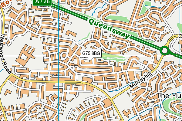 G75 8BG map - OS VectorMap District (Ordnance Survey)