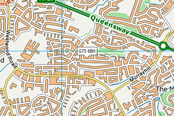 G75 8BH map - OS VectorMap District (Ordnance Survey)