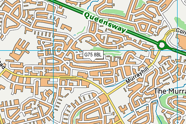 G75 8BL map - OS VectorMap District (Ordnance Survey)