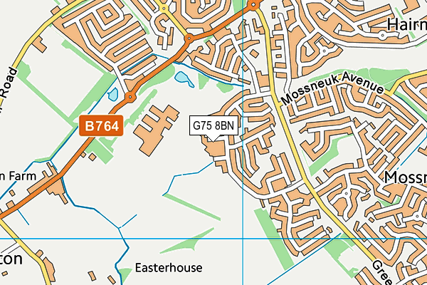 G75 8BN map - OS VectorMap District (Ordnance Survey)