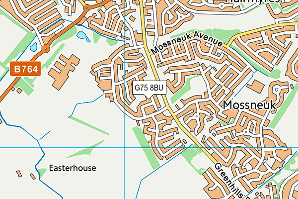 G75 8BU map - OS VectorMap District (Ordnance Survey)