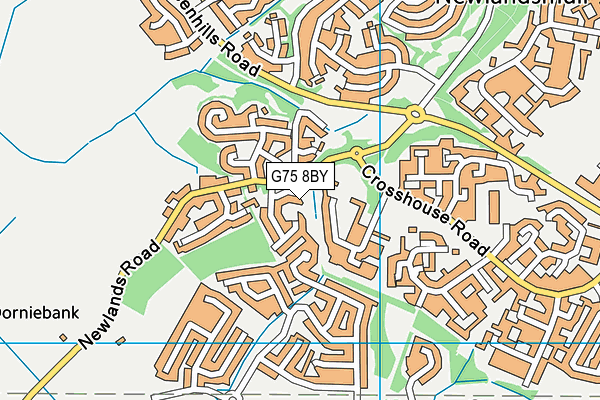 G75 8BY map - OS VectorMap District (Ordnance Survey)