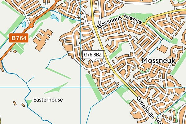 G75 8BZ map - OS VectorMap District (Ordnance Survey)