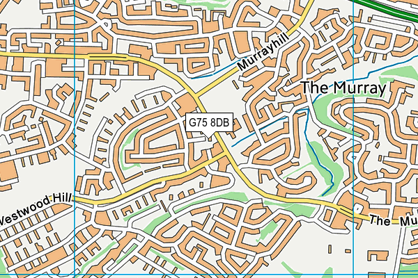 G75 8DB map - OS VectorMap District (Ordnance Survey)