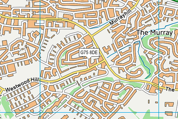 G75 8DE map - OS VectorMap District (Ordnance Survey)