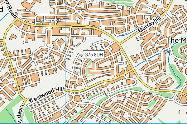 G75 8DH map - OS VectorMap District (Ordnance Survey)