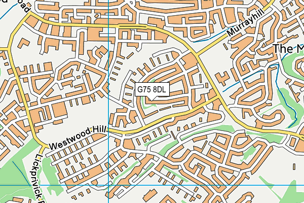 G75 8DL map - OS VectorMap District (Ordnance Survey)