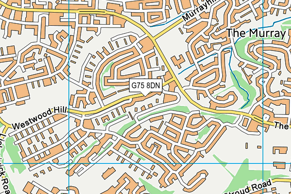 G75 8DN map - OS VectorMap District (Ordnance Survey)
