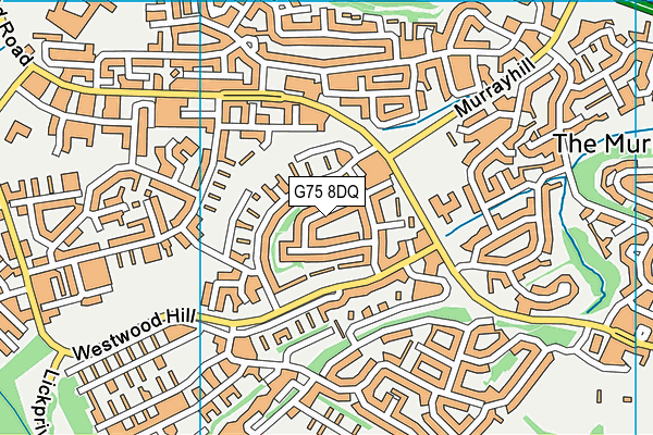 G75 8DQ map - OS VectorMap District (Ordnance Survey)
