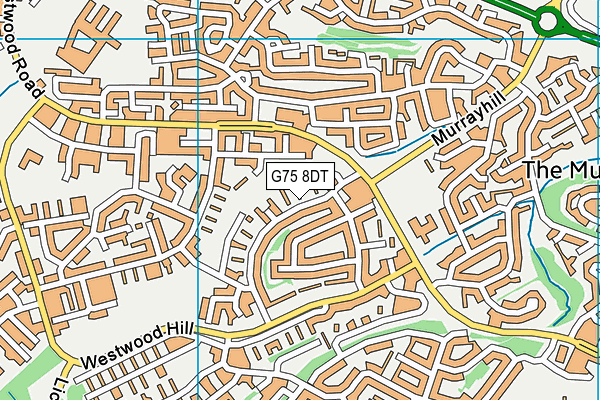 G75 8DT map - OS VectorMap District (Ordnance Survey)