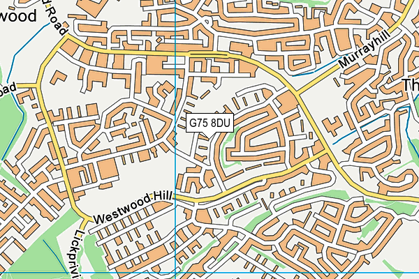 G75 8DU map - OS VectorMap District (Ordnance Survey)