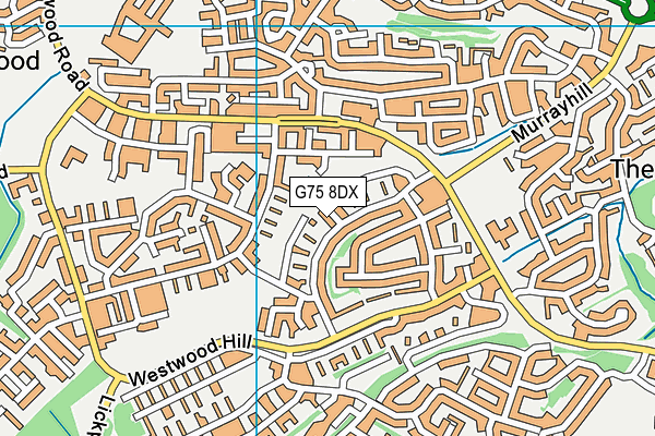 G75 8DX map - OS VectorMap District (Ordnance Survey)