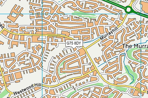 G75 8DY map - OS VectorMap District (Ordnance Survey)