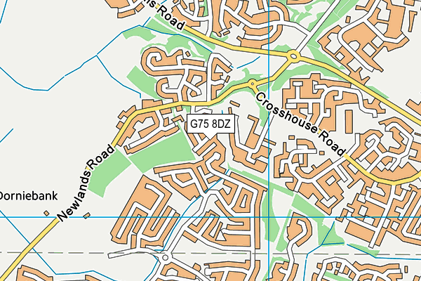 G75 8DZ map - OS VectorMap District (Ordnance Survey)
