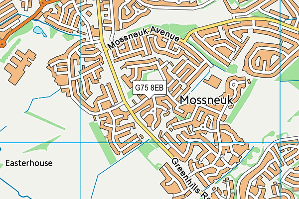 G75 8EB map - OS VectorMap District (Ordnance Survey)