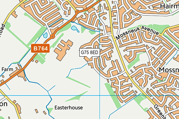 G75 8ED map - OS VectorMap District (Ordnance Survey)