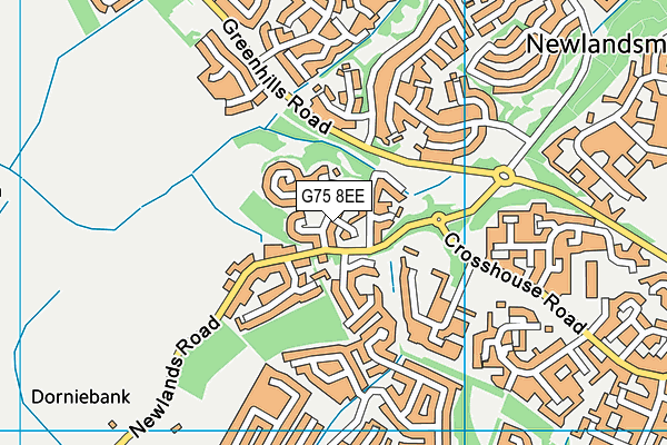G75 8EE map - OS VectorMap District (Ordnance Survey)