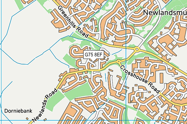 G75 8EF map - OS VectorMap District (Ordnance Survey)