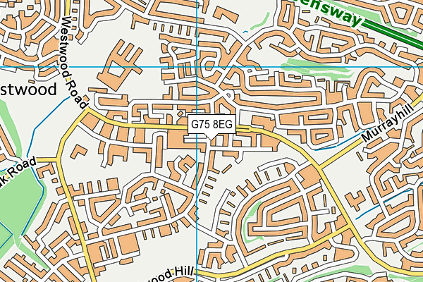 G75 8EG map - OS VectorMap District (Ordnance Survey)