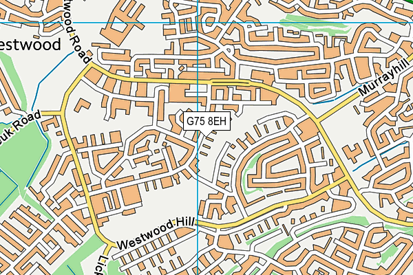 G75 8EH map - OS VectorMap District (Ordnance Survey)