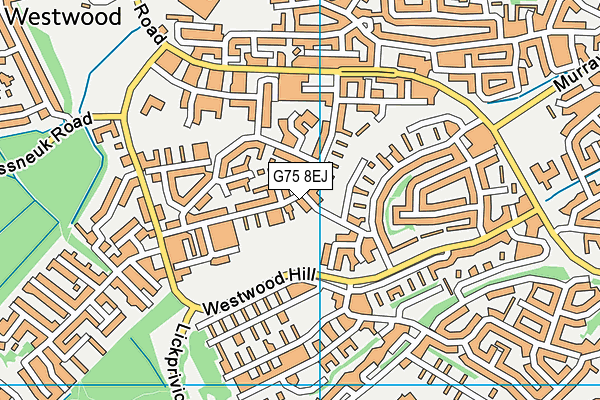 G75 8EJ map - OS VectorMap District (Ordnance Survey)