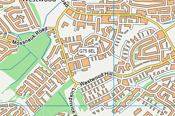G75 8EL map - OS VectorMap District (Ordnance Survey)