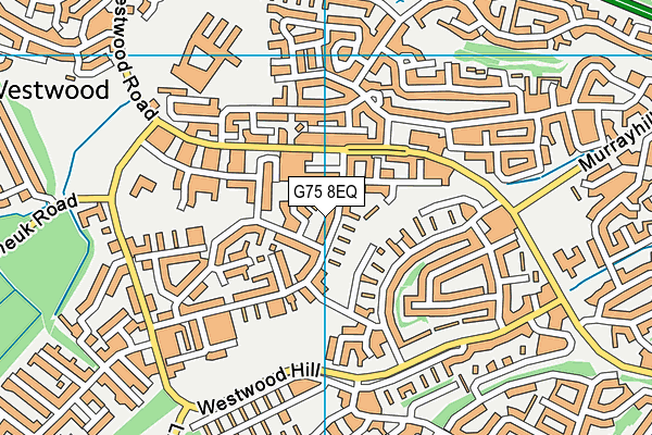 G75 8EQ map - OS VectorMap District (Ordnance Survey)