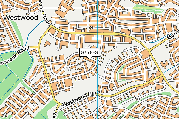 G75 8ES map - OS VectorMap District (Ordnance Survey)