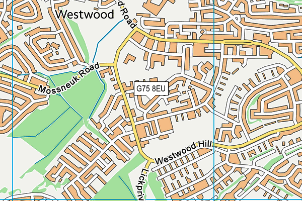 G75 8EU map - OS VectorMap District (Ordnance Survey)