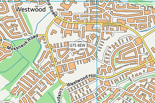 G75 8EW map - OS VectorMap District (Ordnance Survey)