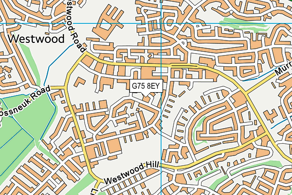 G75 8EY map - OS VectorMap District (Ordnance Survey)