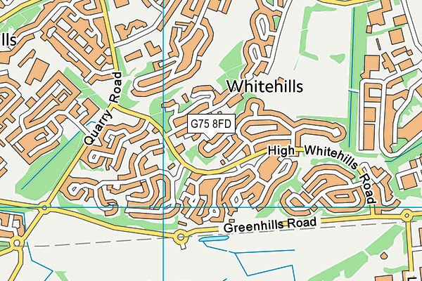 G75 8FD map - OS VectorMap District (Ordnance Survey)