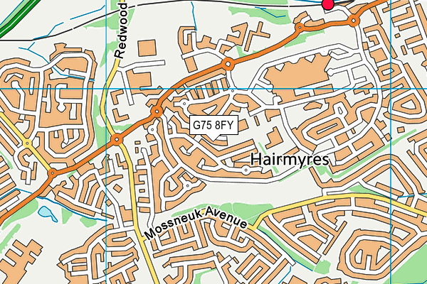 G75 8FY map - OS VectorMap District (Ordnance Survey)