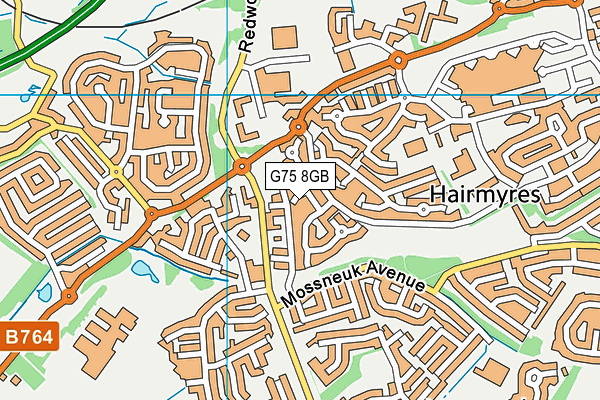 G75 8GB map - OS VectorMap District (Ordnance Survey)