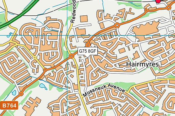 G75 8GF map - OS VectorMap District (Ordnance Survey)