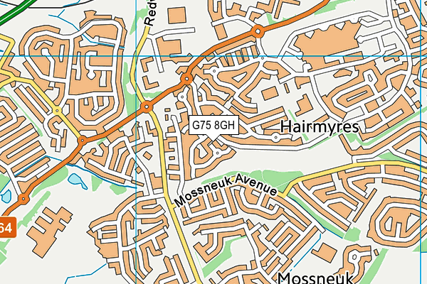 G75 8GH map - OS VectorMap District (Ordnance Survey)