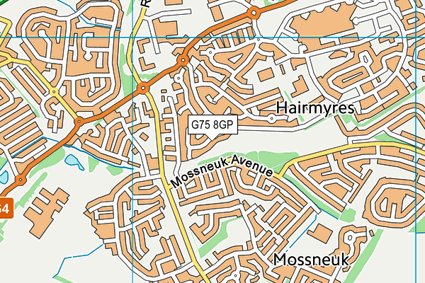 G75 8GP map - OS VectorMap District (Ordnance Survey)
