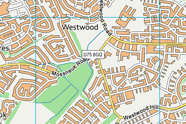 G75 8GQ map - OS VectorMap District (Ordnance Survey)