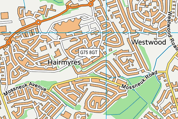 G75 8GT map - OS VectorMap District (Ordnance Survey)
