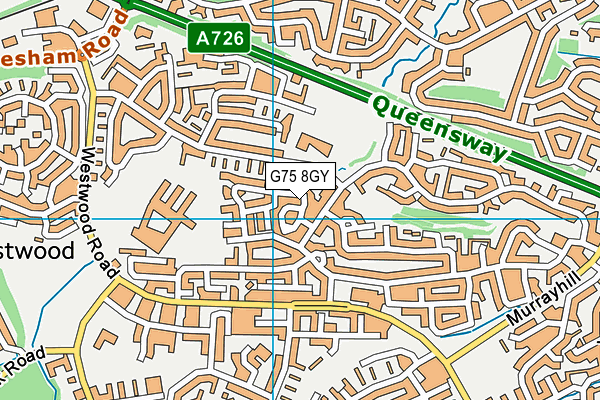 G75 8GY map - OS VectorMap District (Ordnance Survey)