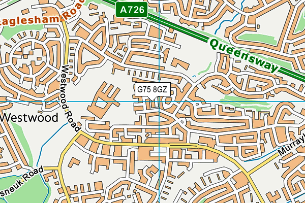 G75 8GZ map - OS VectorMap District (Ordnance Survey)