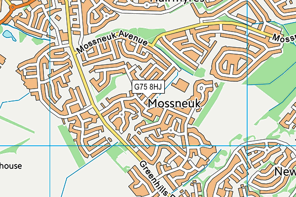 G75 8HJ map - OS VectorMap District (Ordnance Survey)
