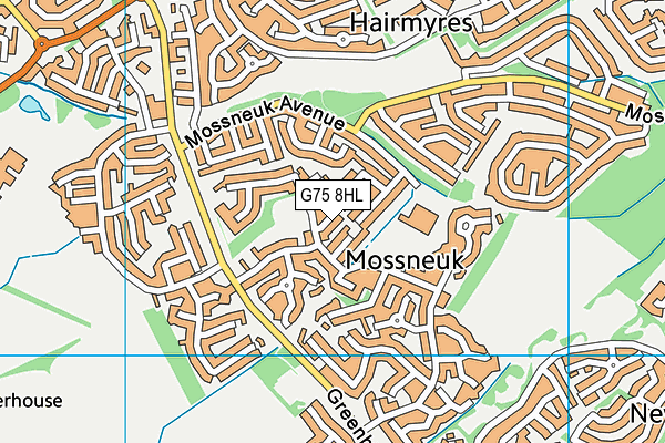 G75 8HL map - OS VectorMap District (Ordnance Survey)