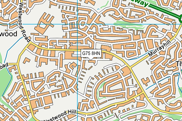 G75 8HN map - OS VectorMap District (Ordnance Survey)
