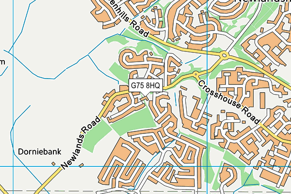 G75 8HQ map - OS VectorMap District (Ordnance Survey)