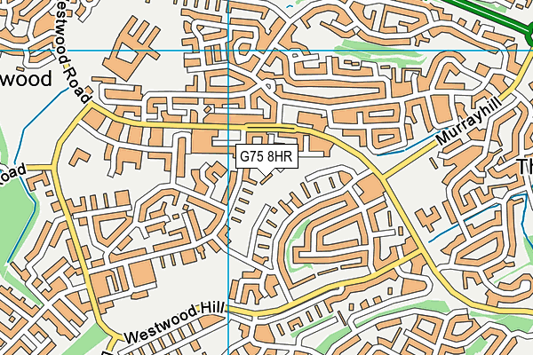 G75 8HR map - OS VectorMap District (Ordnance Survey)