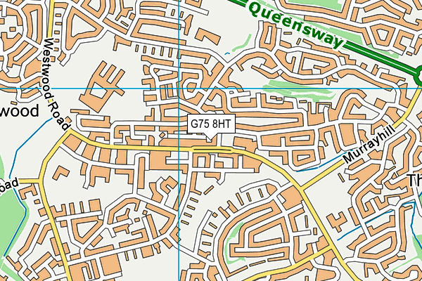 G75 8HT map - OS VectorMap District (Ordnance Survey)