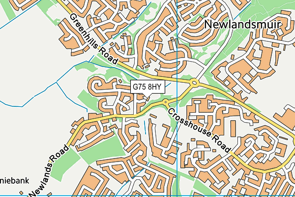 G75 8HY map - OS VectorMap District (Ordnance Survey)