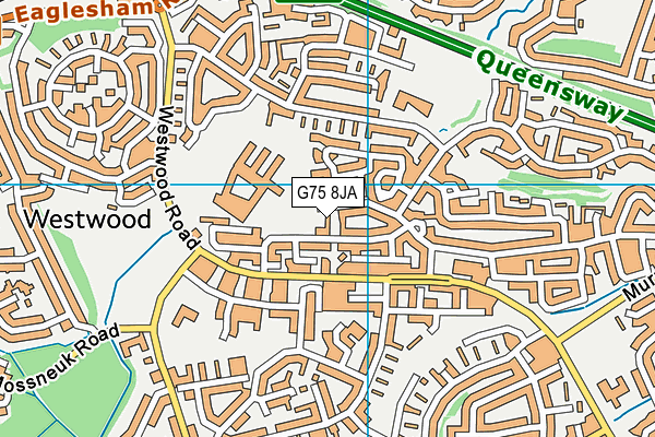 G75 8JA map - OS VectorMap District (Ordnance Survey)